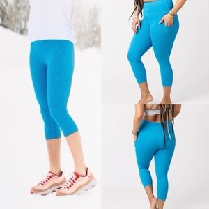 Royal Blue Pocket Light n Tight Hi-Rise Crop 17"